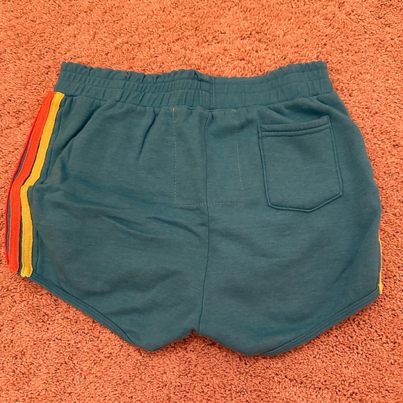 AVIATOR NATION WOMEN'S 5 STRIPE FLEX BOARD SHORTS - NEON RAINBOW - Picture 3 of 4